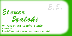 elemer szaloki business card
